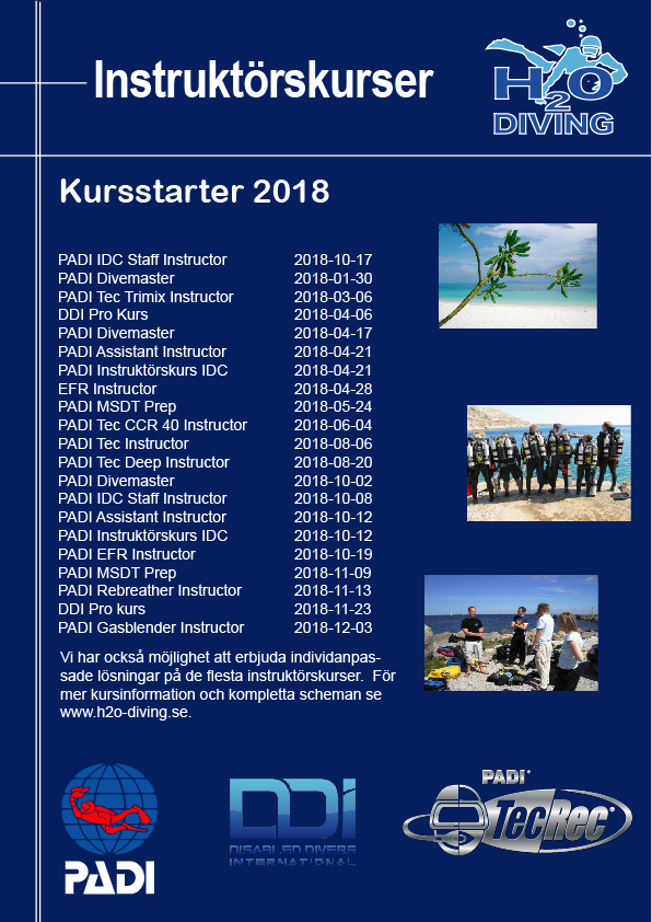 Kursschema för instruktörsutbildningar