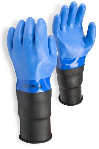 OMS Nordic Blue lång latexmanchett