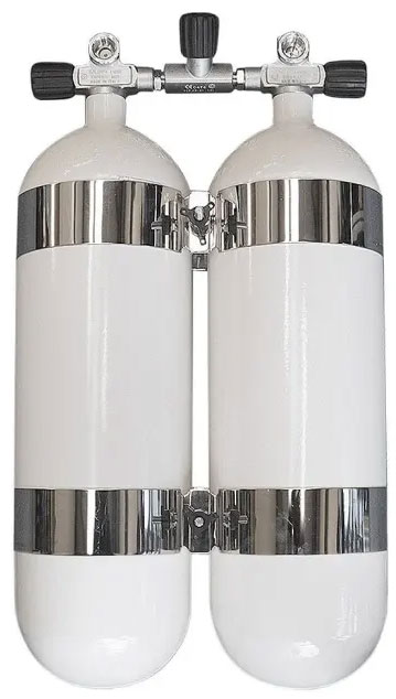 Eurocylinder Dubbelflaska 10 l med kraftiga band